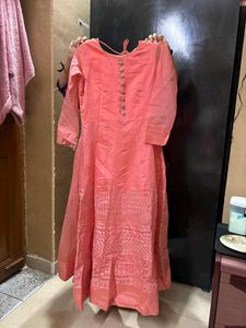 party wear coral suit set