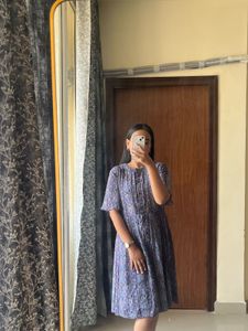 Paisley Print Button-Down Dress