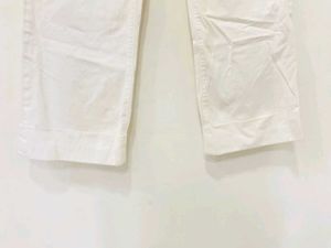 Branded Wild Leg White Jeans