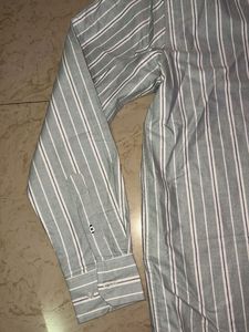 MAVIE Striped Long Sleeve Button-Down Shirt