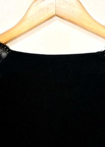 New Elegant Black Lace Top