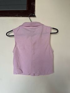 Polo Sleeveless Rib Top