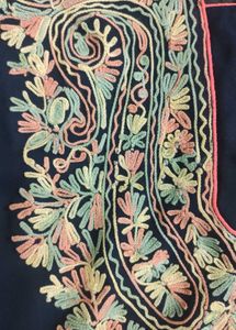 Blue 💙 Enbyded Georgette Kurta With Embroidery