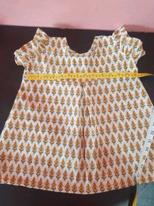 White &amp; Yellow Printed Dress