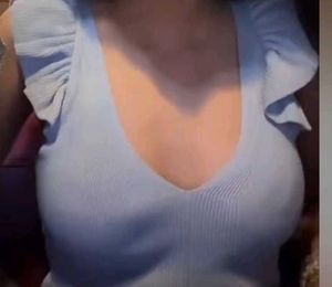 Blue Ruffled Sleeves Top