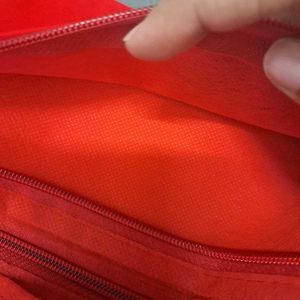 Red Embroidered Purse- Brand New
