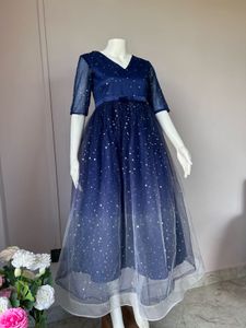 Blue Starry Sequined Gown