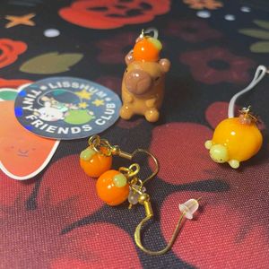 Capybara Keychains (1 Pc) 🍊