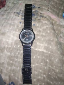 Fenix Black chain analog watch for men