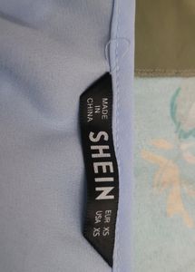 Light Blue Shein Ruffle Sleeves Top