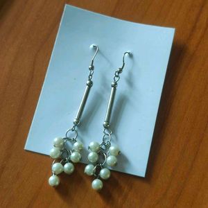 🆕 White Pearl Long Earrings