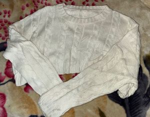 White cropped Sweater