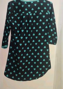 Cute Heart Print Top