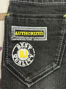 Stylish Kids Black Denim Jeans with Drawstring