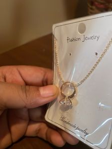 Promise Ring Elegant Circle Pendant Necklace