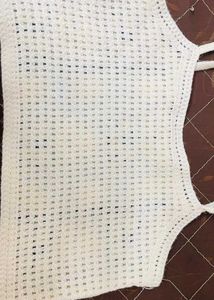 Off White Crochet Top