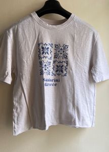 Santorini Greece Tee Stunning Back Print Souvenir