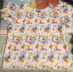Floral Flutter Sleeve Top
