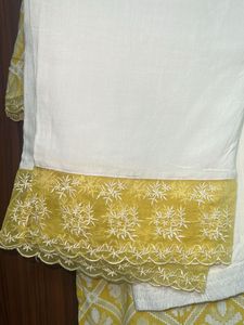 FASHOR Printed Yellow Kurta nd Palazzo
