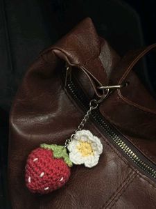Strawberry Crochet Tote Bag