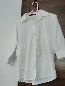 White 3/4 Sleeve Blouse