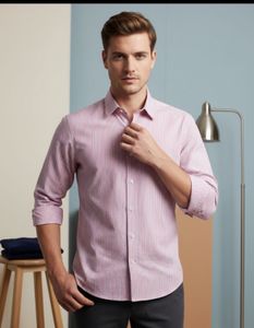 Men’s Striped Pink Shirt