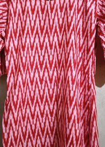 Red Stripped Straight Kurtha