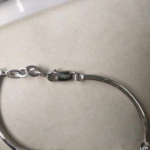 Pure Silver Rhodium Polish hand Bracelet