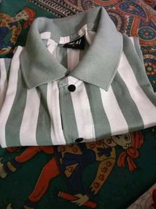 Striped Polo Neck Tshirt