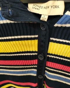 Imported Striped Knit Cardigan