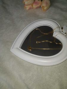 Solitaire &amp; Heart Pendant Necklace(ANTI TARNISH)