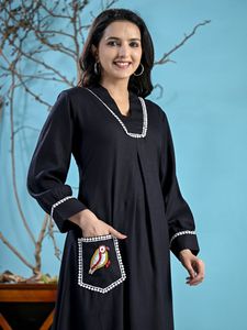 Elegant Black Kurta Pant Set