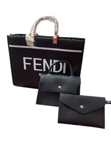 Fendi Inspired 3-Piece Black Bag Set (Large Size)