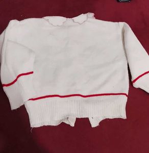 Cute White Baby Cardigan