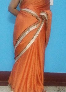 Elegant Orange Saree