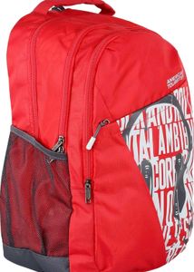 American Tourister Red And Grey Backpack