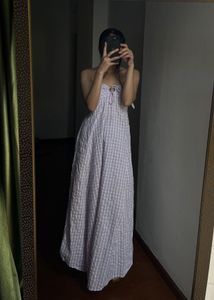 Lilac Cotton Tube Dress