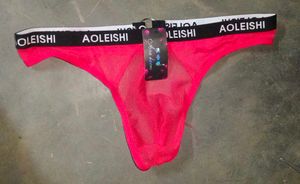 Red Aoleishi Mesh Thong