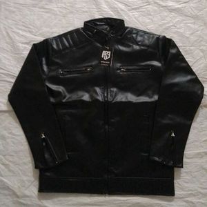 Black Faux Leather Moto Jacket