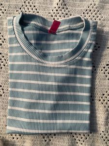Striped Ribbed Crop Top