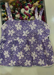 ✨ Cute & Stylish Purple Floral Top ✨