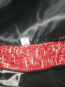 Red Textured Nehru Jacket (cash=low price) pls