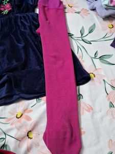 Combo OfKid Girl Winter Frock With Stocking