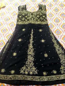 Elegant Black & Gold Ethnic Gown