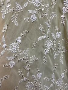 Chikankari Full Flare Gown With Middle Slit