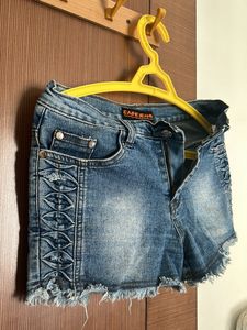 Blue Denim Shorts For Summer