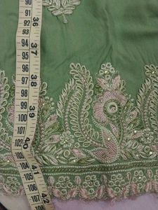 Green Embroidered Kurta Set