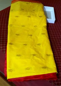 Elegant Yellow premium Gadwal Saree