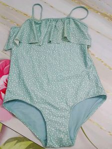 (200)Girls' One-Piece Ruffle Swimsuit