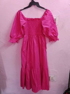 ZARA Women's Hot Pink Dress